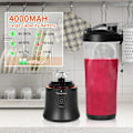 Miniatyrbild 3 av 5: Bärbar Blender Smoothie Maker, 600ml Personlig Blender, 150W Mini Blender USB Laddningsbar med 6 Blad