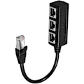 Pikkukuva 1 / 5: RJ45 Ethernet -jakokaapeli, RJ45 uros - 3 naaras -jakokaapeli Ethernet LAN -verkon jatkokaapelisovitin