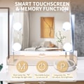 Miniatyrbild 2 av 4: Hollywood sminkningsspegel med belysning, 3 färgtemperaturer och 12 dimbara glödlampor, smart touch-kontroll, 360° rotation, vit