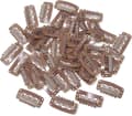 20 stycken Hårförlängningsklämmor, Metall Snap Clips för Hårförlängningar och Våder, Perukklämmor Snap Clips U-formad Hårperukklämma Light brown