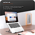 Miniatyrbild 4 av 5: Justerbart Laptopställ för Skrivbord, 6-Vinkels Laptopstativ Portabelt Laptopställ, Luftventilerat Kylande Notebookställ
