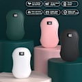 Miniatyrbilde 4 av 5: Oppladbare håndvarmere, elektriske håndvarmere, 2 i 1 gjenbrukbar elektrisk bærbar lommevarmer USB 6000mAh Power Bank Grønn