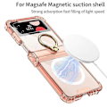 Pikkukuva 5 / 5: Magneettinen Magsafe-kotelo yhteensopiva Samsung Galaxy Z Flip 4:n kanssa, kirkas TPU all-inclusive -kotelo rengaspidikkeellä ja saranalla