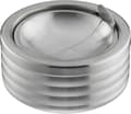 Askkopp med lock för inom- och utomhusbruk, rostfritt stål, silver, 5,5 x 11,5 cm