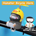 Pikkukuva 2 / 5: Pyöränkello valolla ja kypärällä - söpö eläinpyörän torvi, kojelaudan koristelelu moottoripyörän pyörän kellot kumikoristeet Duck helmet mouse