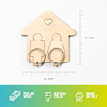 Miniatyrbillede 4 af 5: Nøglering i træ til par - Julegave til par - Gaveidé til housewarming - Nøglering til kvinder Jubilæumsgaver til par