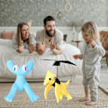 Miniatyrbillede 4 af 5: Rainbow Friends Plys Kapitel 2 Cyan og Gul Plys Rainbow Friend Blød Udstoppede Dukkelegetøj, Sødt og Sjovt Plyslegetøjsgave