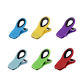 Miniatyrbillede 1 af 4: Kraftige magnetiske clips til madposer og notater, plastik, assorterede farver, sæt med 6
