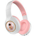 Miniatyrbild 1 av 4: Trådlösa hörlurar/Bluetooth-hörlurar - Färgglada ljus/Vikbara/Stor batterikapacitet/Inbyggd mikrofon - Bluetooth 5.0/10 m rosa