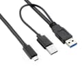 Miniatyrbillede 4 af 5: CY UC-125 USB Type-C til USB 3.0 Han & USB 2.0 Dobbelt Strøm Data Y Kabel til Laptop & Harddisk