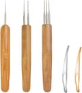 5-pack Dreadlock Virkningskrok-set, Flätat Hår Dreadlocks Nål Vävning Virkning för Flätat Hantverk (0,75 mm) 0.75mm