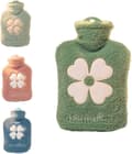 Varmvattenflaska Tecknad Plysch Portabel Mini 1000ML - Matcha Grön