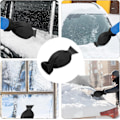 Miniatyrbillede 3 af 5: Isskraber til bilrude, snefjernelse med frostsikker handske, afrimer til bilrude, isskraber værktøj til bil