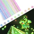 420 Ark Luminous Origami Stjärnpappersremsor, Glöder i Mörkret Pappersstjärnremsor, Vikpapper för DIY Hantverk