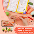 Miniatyrbilde 5 av 5: Heklesett for nybegynnere for DIY håndverk med heklekroker, garn, polyesterfiberfyll, stingmarkører og instruksjon