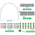 Miniatyrbillede 2 af 5: Drivhus dækfolietunnel, buer til folietunnel, havetunnel, drivhus dækfiberglas, tunnelbuer til højbed, havedæk 18 st