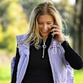 Miniatyrbilde 5 av 5: 2 stk. Telefonpynt Mobiltelefon Perlesnor Håndleddsstropper Bling Krystall Sommerfugl Anheng Anti-tapt Mobiltelefonkjede - Rosa, Lilla