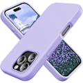 Miniatyrbild 1 av 6: Silikonfodral Kompatibelt med iPhone 16 Pro Fodral Mjukt Ultra Slim Skyddande Stötsäkert Flytande Silikon Mobilskal, 6.1\" Lila
