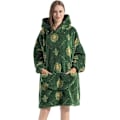 Miniatyrbilde 1 av 5: Hettegenserteppe for kvinner, overdimensjonert fleeceteppe, kosegenser, fluffy sherpa-pullover med stor lomme