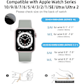 Miniatyrbilde 3 av 5: Kompatibel med Apple Watch reim 42mm/44mm/45/46mm(ML), for Apple Watch Series 10 9 8 7 6 5 4 3 2 1 SE, Grå 42mm/44mm/45/46mm(ML)