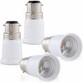 4x Sockeladapter - B22 till E27 Sockelomvandlare - Bajonettbas Lampfäste Adapter för Halogen LED-lampa