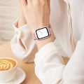 Miniatyrbild 4 av 4: Uppgraderad rem kompatibel med Apple Watch 38mm 40mm 41mm, magnetiskt justerbart band för iWatch Series 9 8 7 6 5 4 3 2 1 SE, rosa