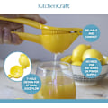 Miniatyrbillede 5 af 5: Citronpresser, håndholdt citronjuicer, 22,5 x 7,5 x 5 cm, gul