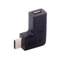 Pikkukuva 5 / 5: USB-C Type-C uros - Micro USB 2.0 5Pin naaras datasovitin 90 asteen kulmalla