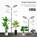 Miniatyrbillede 2 af 5: Vækstlys, Dual-Head Full Spectrum LED Plantelys, 3 Farvetilstande Vækstlampe med Timer 6/12/16H, 67'' Justerbar Højde Style 2