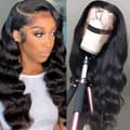Body Wave Lace Front Peruker Äkta Hår Bred Spets 180 Densitet