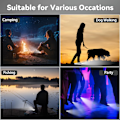 Miniatyrbilde 5 av 5: Hodelykter for sko 2 STK, 3 lysmoduser, IPX5 vanntett for camping, hundelufting, fotturer, rød