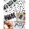 Miniatyrbilde 3 av 5: Mode Neglekunst Rhinestones Glitter Diamanter Tips Blandede 3D Tips DIY Dekorasjon Jet Black Negl Rhinestones Negl Juveler Dekorasjon