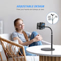Miniatyrbilde 3 av 5: Mobiltelefonholder, 360° fleksibel justerbar skrivebordsstativ med stabil base, lat skrivebordsfeste