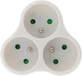 Miniatyrbild 2 av 5: Triplite 3x16A trekantig grenuttag - vit (2-pack)