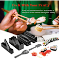 Miniatyrbild 4 av 5: Sushi Making Kit, Deluxe Edition DIY Sushi Set, Sushi Rice Roll Mold Shapes Fork Spatula DIY TOOL