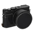För Leica D-Lux 8 Kameraväska PU Läder Skyddsfodral med Linsskydd - Svart