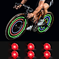 Miniatyrbild 1 av 5: Cykelljus för Hjul Ekrar med Batterier Ingår, Vattentäta Cykelhjulslampor för Säker Cykling, Lätt att Installera Red