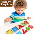 Miniatyrbild 5 av 5: Baby Pussel, Träpussel med Knoppar, Träpussel för 1-3 Åringar Montessori Förskolepusselbräda Tidiga Utbildningsspel