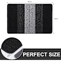 Miniatyrbilde 2 av 5: Dørmatter Innendørs, Maskinvaskbar Myke Dørmatter, Smussfanger Dørmatte, Superabsorberende Inngangsteppe (50 X 80 cm, Svart) Black