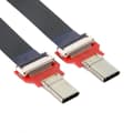 20 cm FPC Platt USB 3.1 Typ-C USB-C Hane till Hane Datakabel för MacBook, Laptop, Telefon & Hårddisk