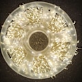 Miniatyrbilde 1 av 4: 1000LED 25M Lyslenke Utendørs/Innendørs, Julelys Varm Hvit Strømdrevet, 8 Moduser Vanntett Lyslenke - Sølvtråd