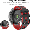 Miniatyrbillede 4 af 7: Rem til Garmin Fenix 7/Fenix 6/Fenix 5/EPIX 2, Quick Fit 22mm Silikone Urrem til Approach S60/S62, D2 Delta, Forerunner 935/945