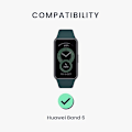 Pikkukuva 4 / 4: Huawei Band 6 -yhteensopivat rannekkeet - 2 x Vaihtosilikonirannekkeet - tummansininen / pölyinen vaaleanpunainen