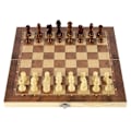 Miniatyrbilde 2 av 5: Sjakksett i tre, håndlagde sjakkbrikker, sammenleggbart sjakkbrett 39*39cm