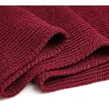Miniatyrbild 5 av 5: Varm höst- och vinterhalsduk, Unisex enfärgad vinterhalsduk i stickad garn - Vinröd Wine red