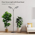 Miniatyrbillede 5 af 5: Vækstlys, Dual-Head Full Spectrum LED Plantelys, 3 Farvetilstande Vækstlampe med Timer 6/12/16H, 67'' Justerbar Højde Style 2