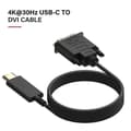Miniatyrbilde 4 av 5: USB C til DVI-kabel 4K@30Hz 1,2M USB Type-C til DVI hann
