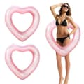 Hjärtformad Pool Float, 2 st Uppblåsbar Pool Float för Barn och Vuxna
