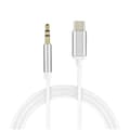 Typ C till 3,5 mm Hörlurs Bilstereo Kabel USB-C till 3,5 mm Audio Aux Jack Kabel Flätad Aux Kabel