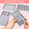 Miniatyrbild 3 av 5: 4 st Smyckesfack Organiser Set, Smyckeslåda Organiser Smyckesförvaring Display Showcase Smyckesförvaring Fack